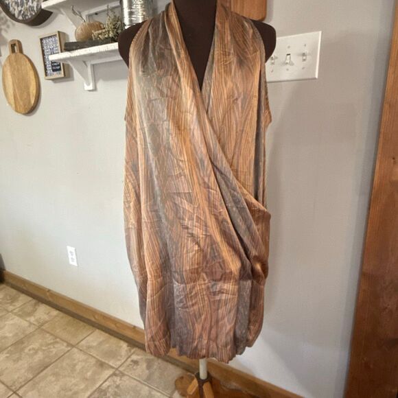 Derek Lam for Design Nation bubble hem mini dress size XL sleeveless peach gray - Picture 1 of 13